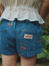 Magot Cherry Denim Shorts - Image 2
