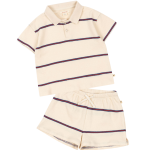 Trio Stripe Polo Set