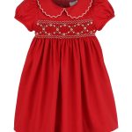 Embroidered Smocked Holiday Dress