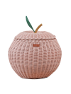 Apple Rattan Storage Basket Pink - Medium