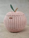 Apple Rattan Storage Basket Pink - Medium - Image 3