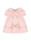 Pumpkin Embroidered Ruffle Dress