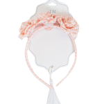 Gingham Trio Flower Headband - Taffy